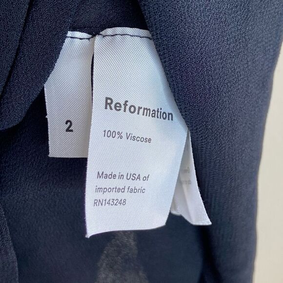 Reformation Wyatt Mini Black Dress Size 2 - Picture 11 of 14